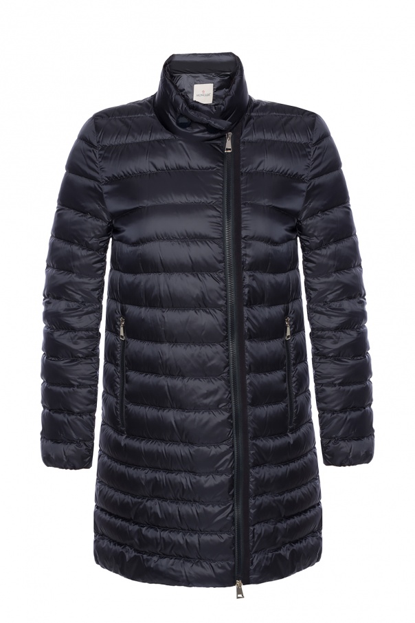Shop Moncler Navy Down Berlin Coat In 778 Navy Shop Moncler Navy Down Berlin Coat In 778 Navy